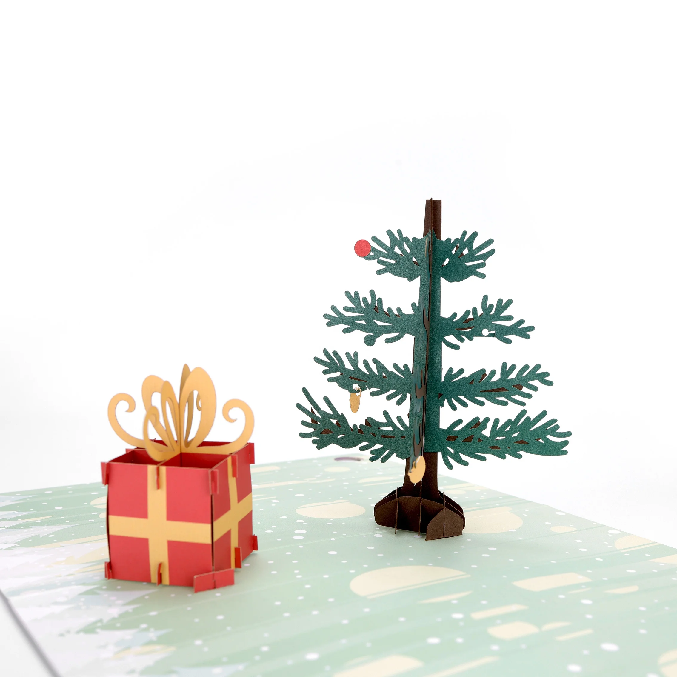 Merry Christmas Tree 3d pop up card greeting card Christmas invitation sent to friends pop up card merry christmas