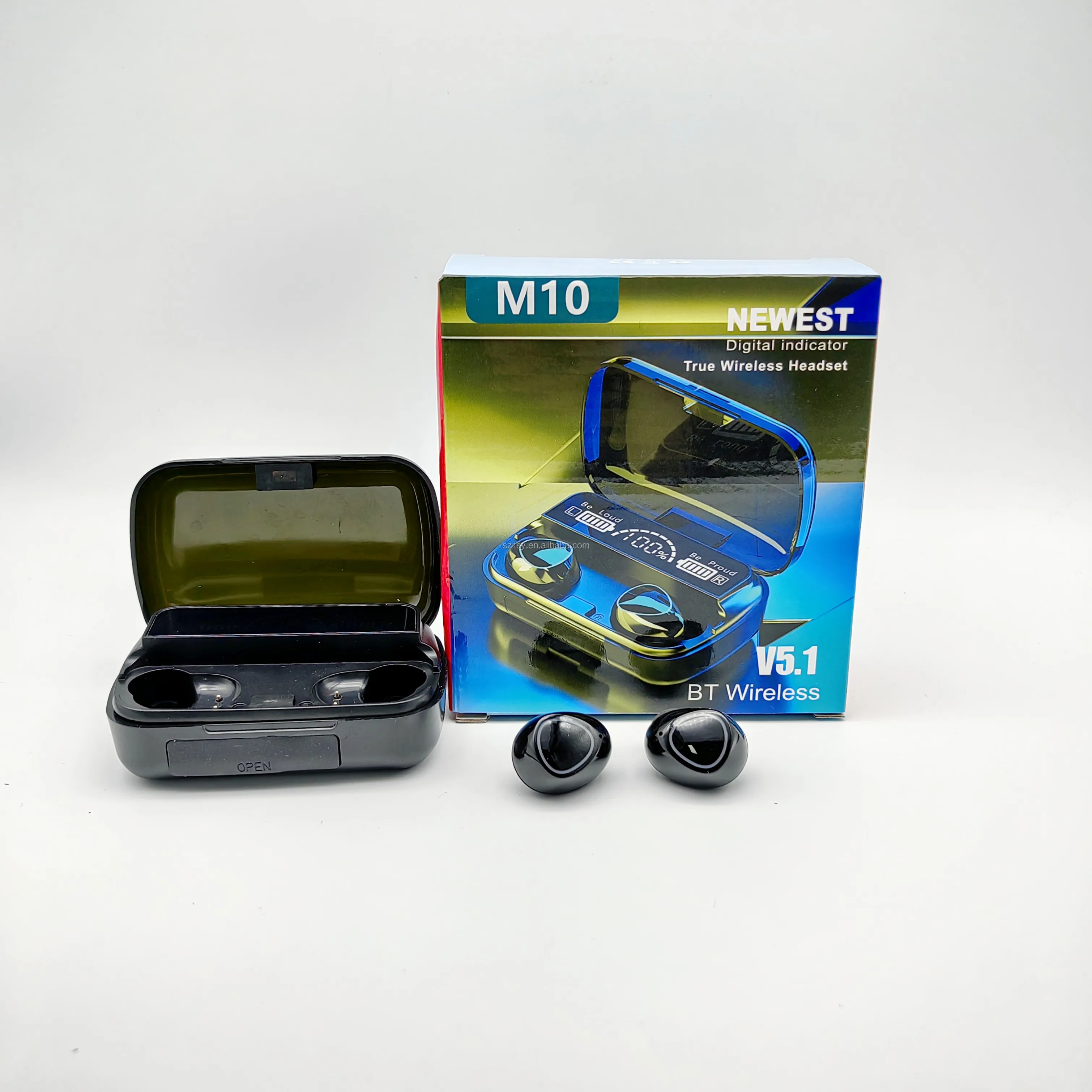 2023 наушники с низкой задержкой M10 Twis 9D водонепроницаемые стерео Bt 5 1 светодиодный дисплей беспроводные f9-5