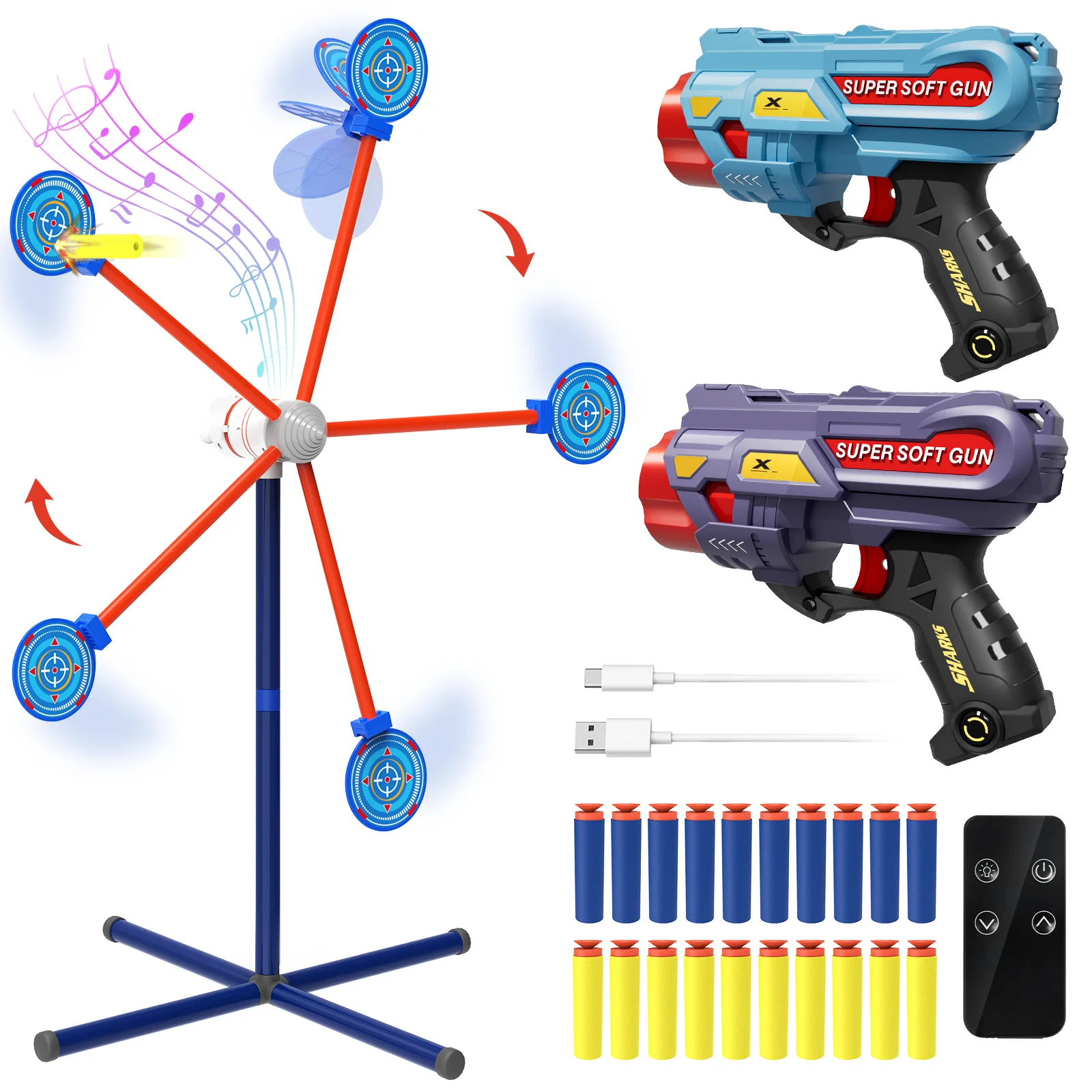 Precise Shooting Pistol Hand Operated Soft Bullet Gun Toy with EVA Bullets