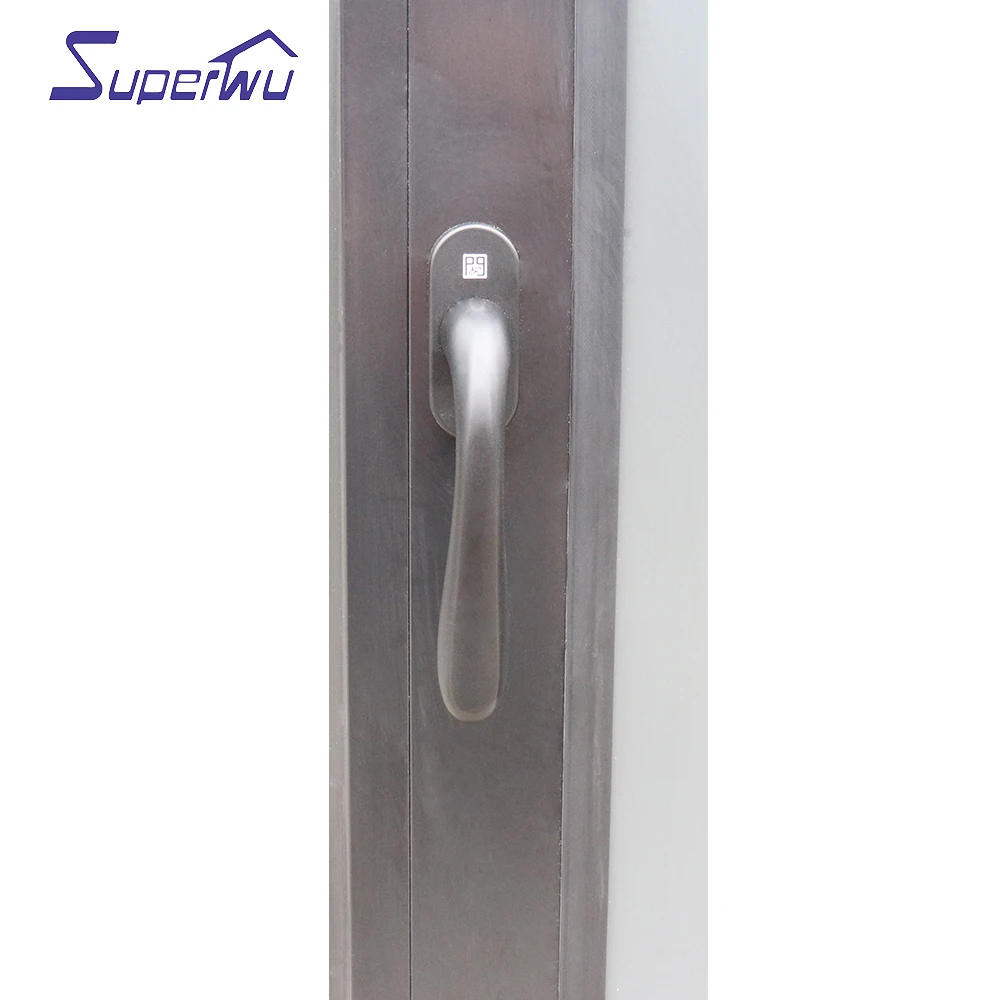 Decorative Door Gate Powder Coating Horizontal Aluminum Bi-Folding Double Glass Thermal Break Window For Home And Shopfront