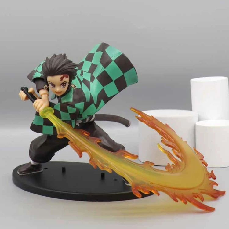 Quality Guarantee   Anime Demon Slayer kimetsu no yaiba big figure Tanjiro Zenitsu Rengoku pvc Action Figures for decoration