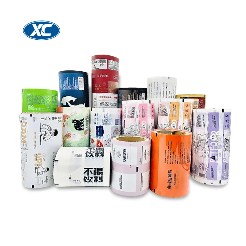 Laminated Plastic Roll Film Spice Powder Ketchup Sachet Packaging Custom Printed Sugar Sealing Bag PET/LLDPE Film With PE Coat