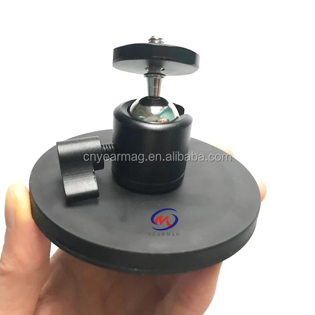 Super Strong Rubber Coating Neodymium Magnet Silicone Coated Magnetic Camera Mounting Base with Ball Head for Security Camera