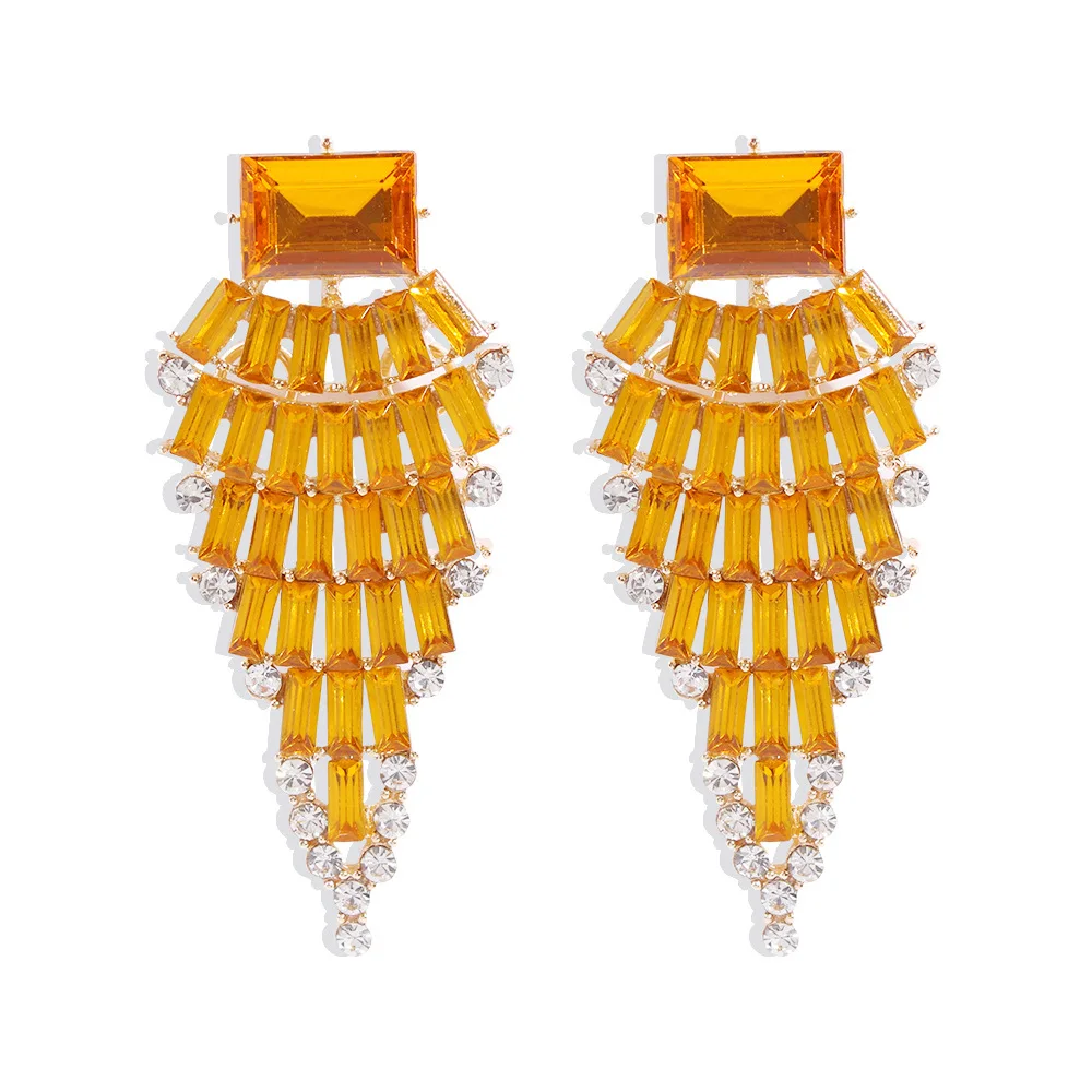 2021 European and american new long earrings hot fashion trendy drop shaped creative earring jewelry