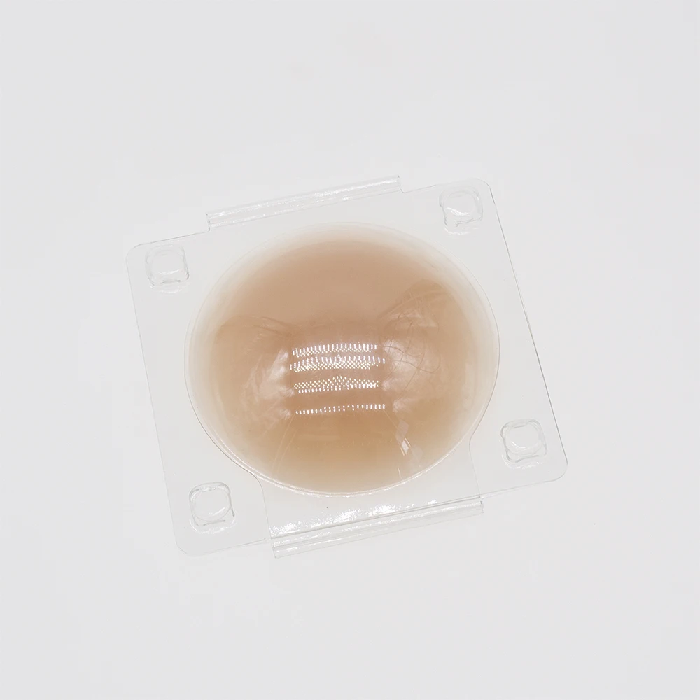 Strapless invisible seamless adhesive circular washable reusable nipple cover for women pure color soft silicon nipple cover