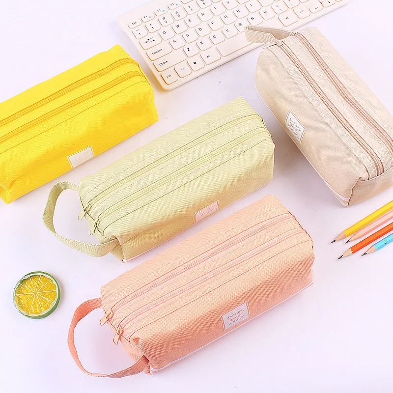Small Pencil Case Student Pencil Pouch Coin Pouch Cosmetic Bag Office Stationery Organizer For Teen School