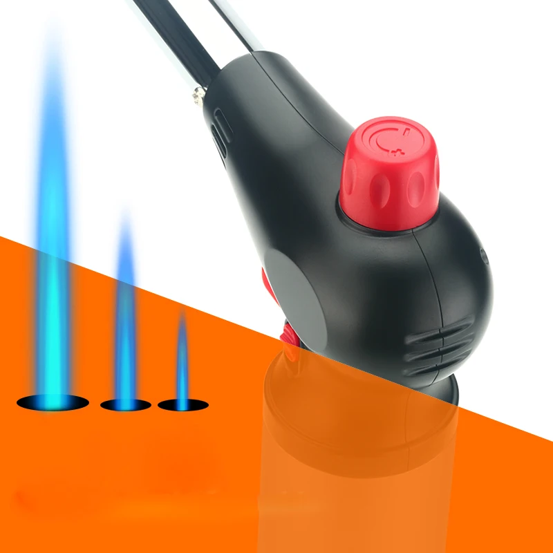 Kitchen BBQ Cigar Big Butane Jet Flame Fire Candle Torch Lighter Outdoor Camping Lighter Color Welding Flame Torch Lighter