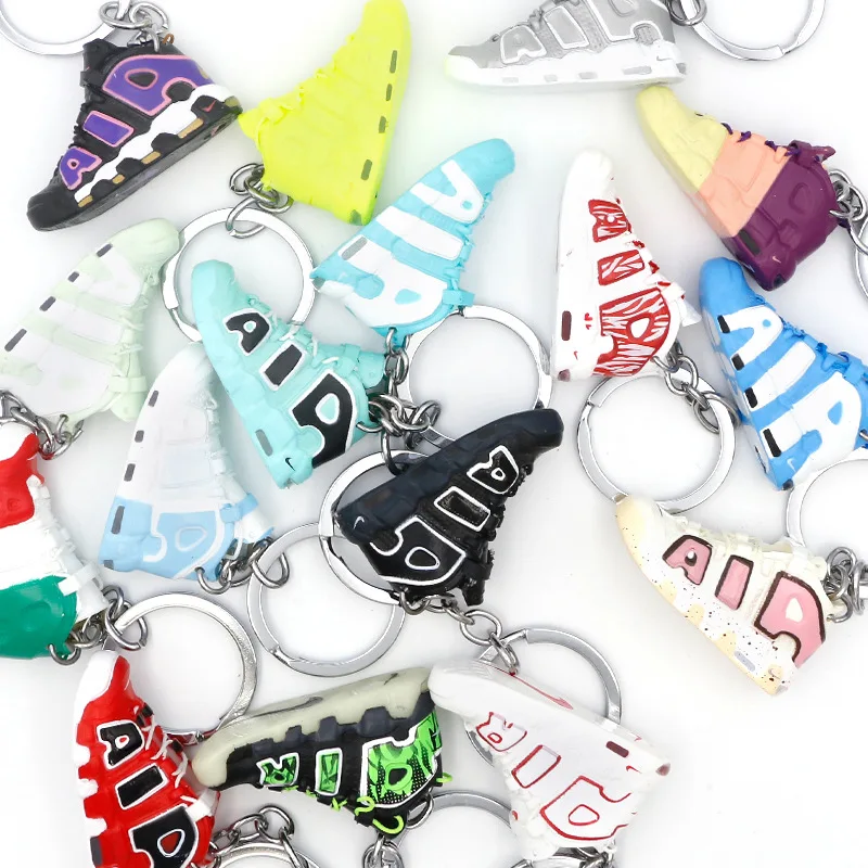 Designer Vendors Pvc Silicone 3D Mini Dunk J Ordan Trainers Basketball Shoe Keychain 3D Mini Sneaker With Box With Mini Box