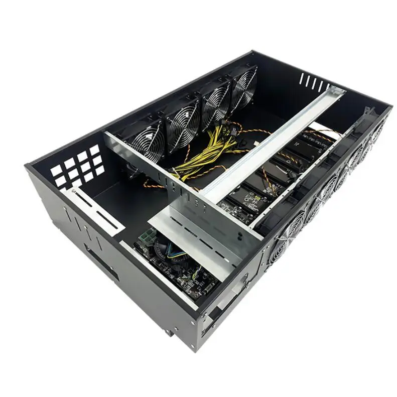 Платформа системы B75 восемь карт в линейном корпусе GPU мультиграфическая карта платформа 8 вентиляторов бесшумная