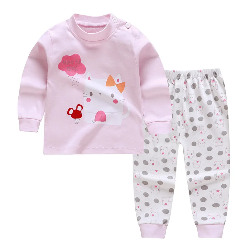 Wholesale High Quality Baby Long Sleeve Summer New Design 100% Cotton Romper Pyjamas Pijamas Kids Pajamas Suit
