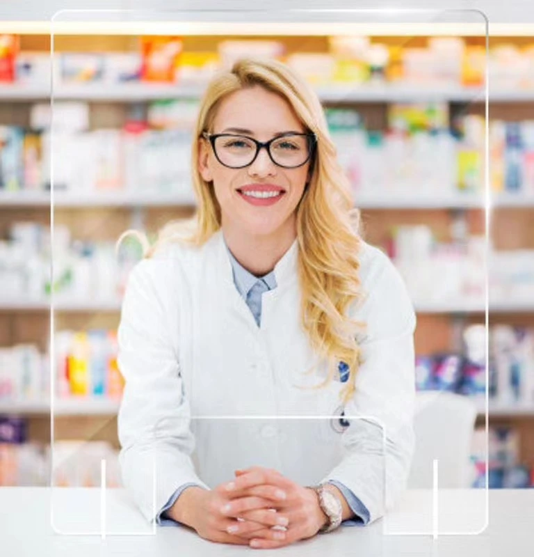 TMJ-2107 Custom transparent plexiglass acrylic reception desk sneeze guards clear protection screens for service counter