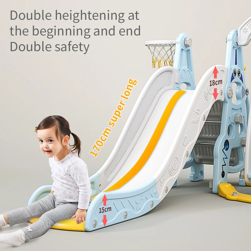 New Arrivals HDPE Astronaut Indoor Baby Plastic Seat Toys Child Swing and slide