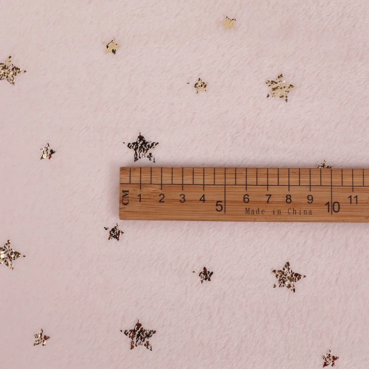 Factory winter and autumn flannel cute pattern knitted foiled flannel fabric baby wholesale