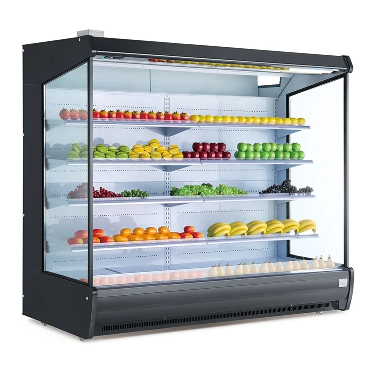 Commercial Single-Temperature Air Cooler Open Display Supermarket Freezer for Fruits Refrigeration Equipment