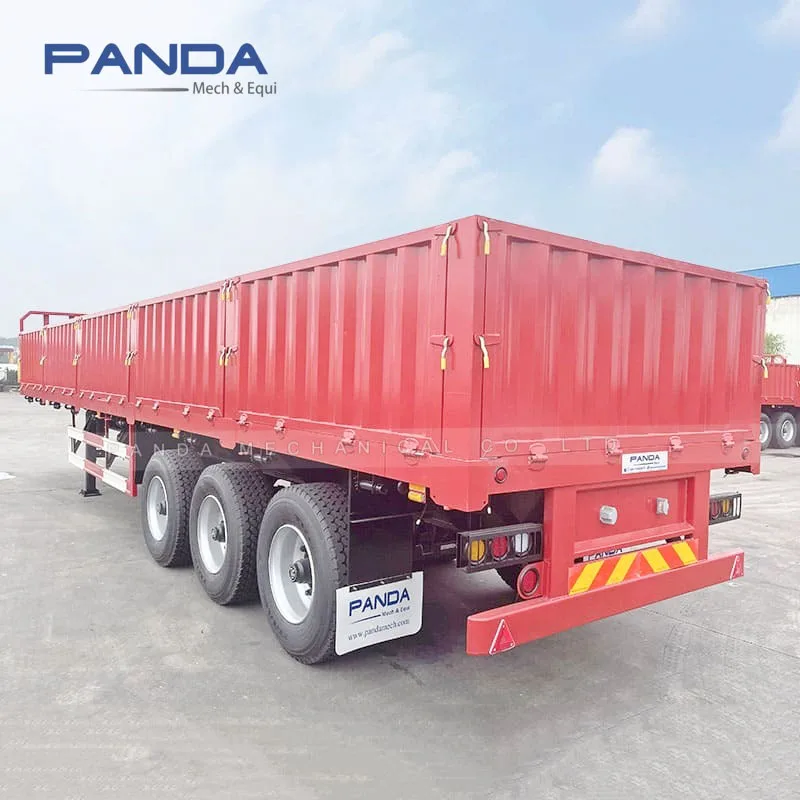 Triaxle 60 Tone Dropside Boards Trailer Side Wall Fence Truck Trailers Sidewall Semitrailer Steel Panda Semi-trailer 40-60T