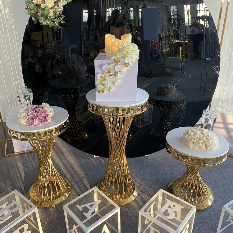 Round Cylinder Plinths Dessert Cake Display Plinths table  For Events Weddings