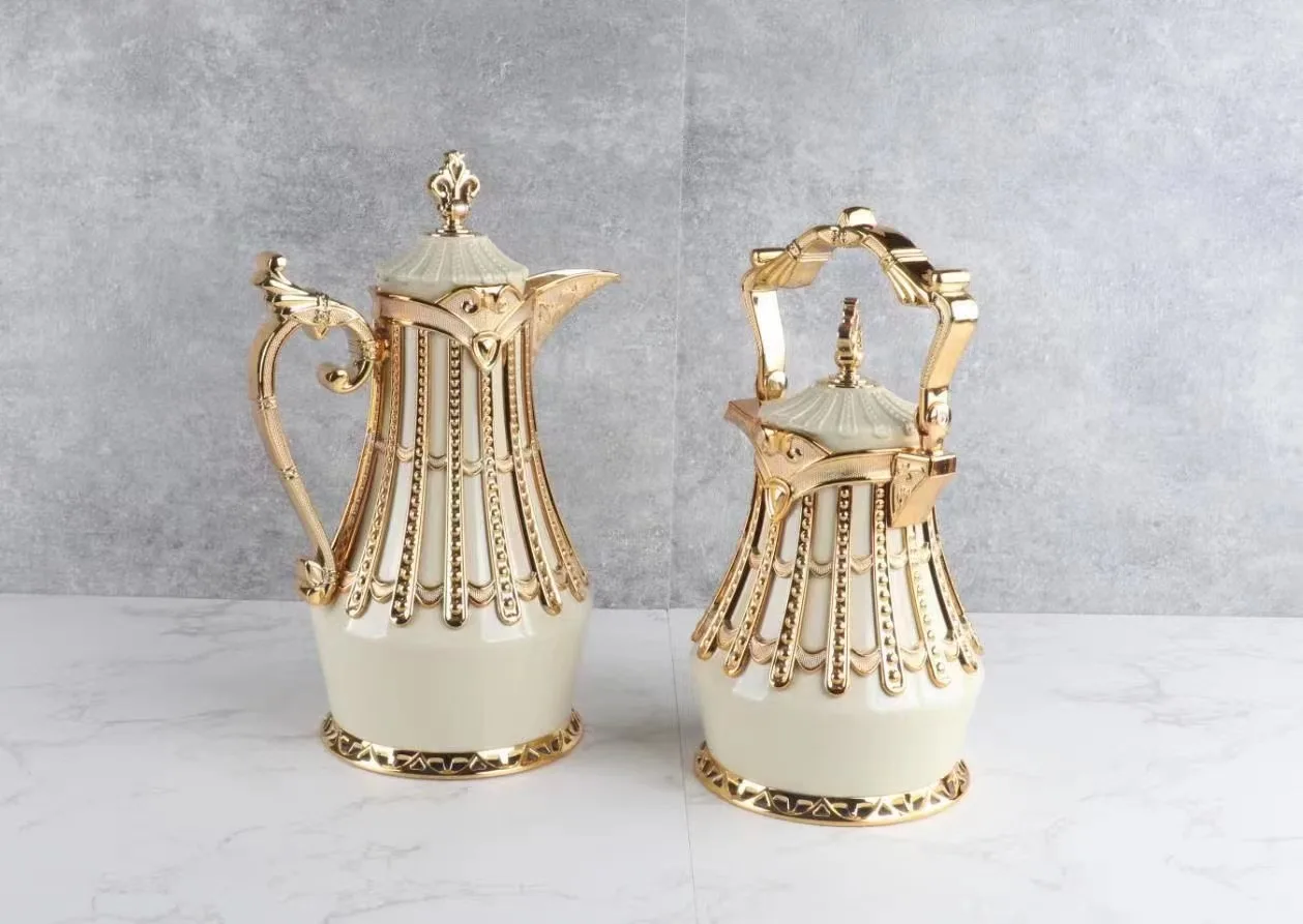 2022 NEW Thermos Coffee Jug Luxury Arabic Vacuum Flask Coffee & Tea Set Carafe Glass Liner