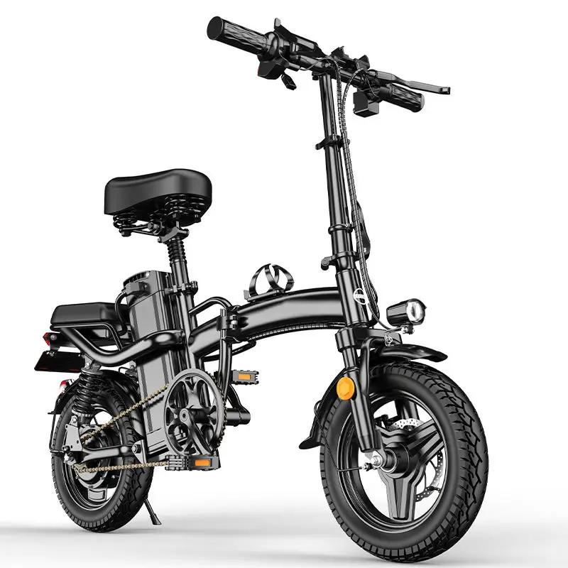 Hot Sale Mini Size Folding Electric Bicycle 350W 48V 14 Inch Electric City Bike Foldable Electric Bike