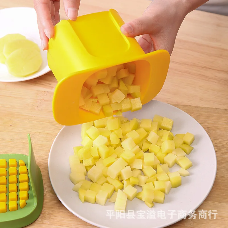 Factory Wholesale 2 In 1 Manual Vegetable Chopper Dicing & Slitting Vegetable Chopper Stainless Steel Mandoline Slicer