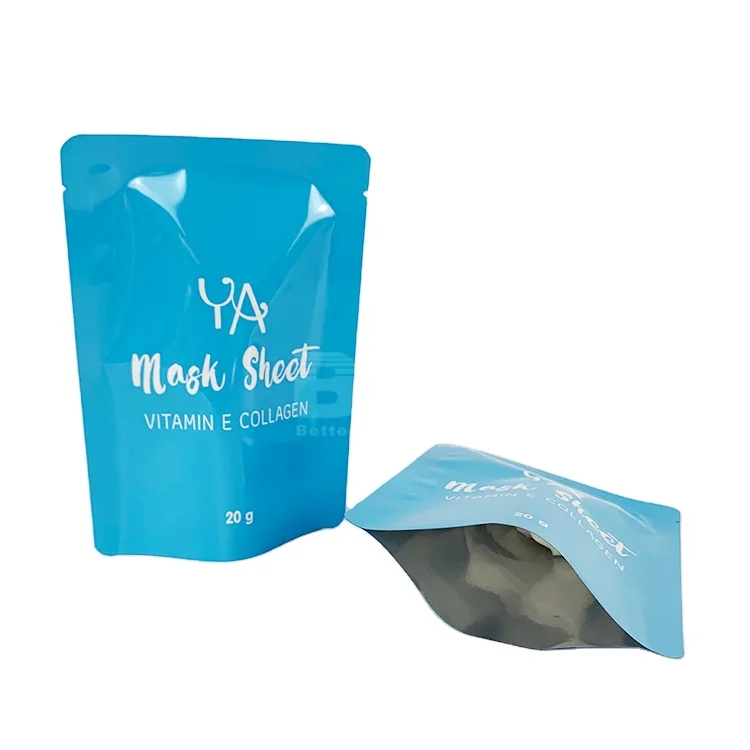 Aluminum foil pouches disposable packaging bags Face Cream Skin Beauty facial mask heat sealing mylar pouch