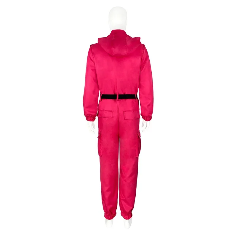 LW-MH 2021Hot sales new unisex cosplay costume red including belt and hand squid game