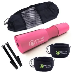 Набор для тяжелой атлетики, подтяжки бедер, приседаний, шеи, плеч, защитные штанги из пеноматериала для фитнеса и ремней на лодыжку