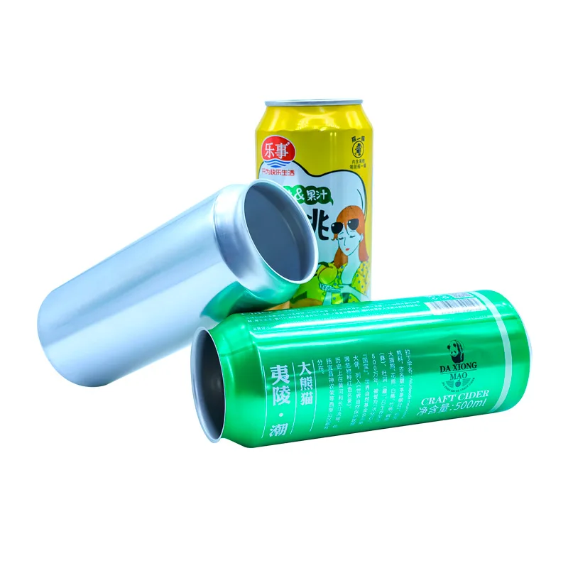 Empty printed Aluminum metal Can 330ml 250ml 355ml 500ml standard sleek cans With Eoe Lid For soda drink Beverage Beer Packaging