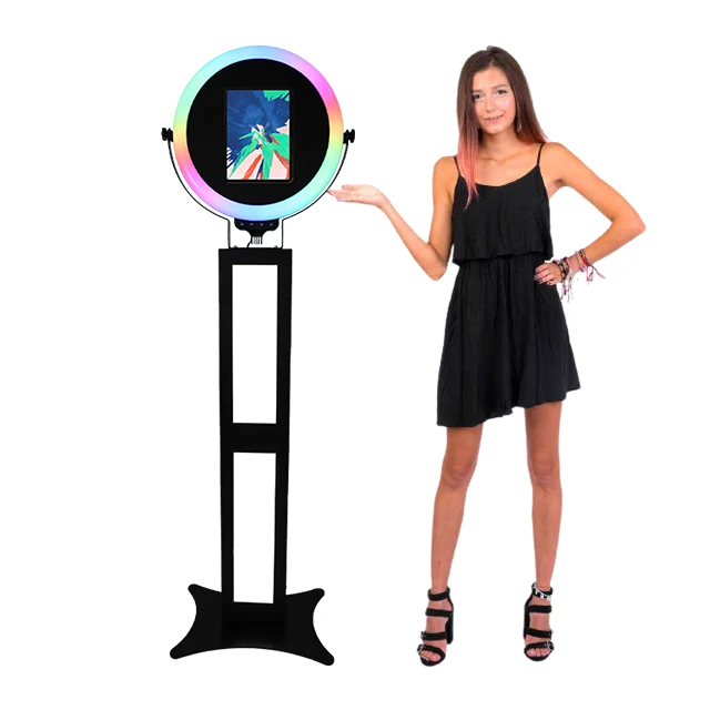 Romans 12.9 inch Touch Screen With Photo Booth Kiosk  IPad Cheap Price IPad Photo Booth With Ring Light for holiday event