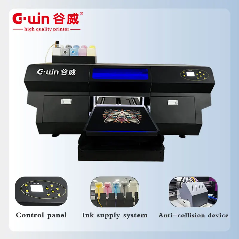 High Quality Gwin 4050 DTG Automatic T Shirt & Hoodie Printer Multi-Color New Technology  For Fabric printing