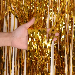 Sequin Wall Backdrop Square Foil Fringe Curtains streamer for Engagement Party Birthday Wedding christening baby shower deco