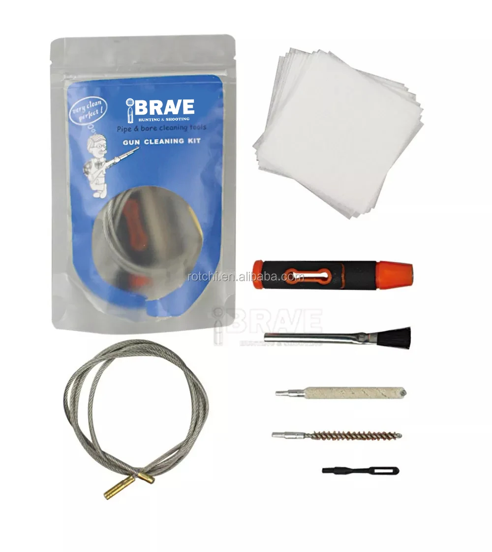 gun cleaning kit bore cleaning brush Wholesale China 12 gauge bore gun cleaning kit