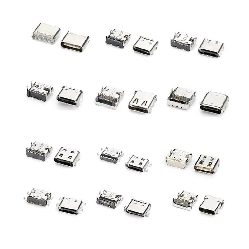 9pin 16pin 24pin charing female sunk plated usb c connector for PCB micro usb 3.1 3.0 2.0 connector type c usb connector socket