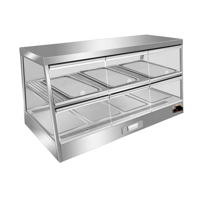 COMMERCIAL KFC HOT DISPLAY SHOWCASE FAST FOOD WARMER 1.5METER LONG