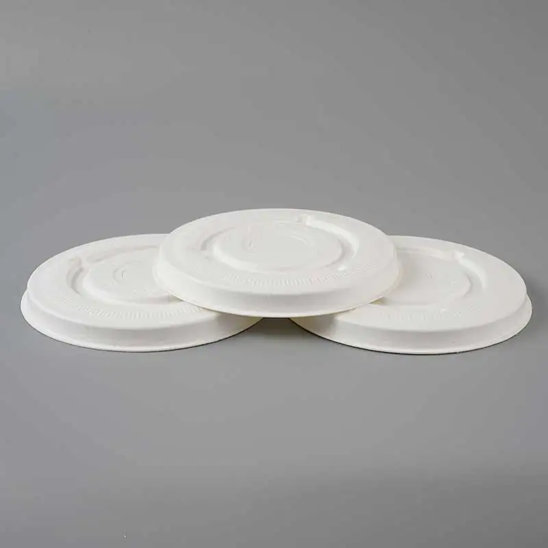 Low price 90mm 10 oz 12 oz 16oz paper cup lid compostable biodegradable paper bagasse coffee cup lid
