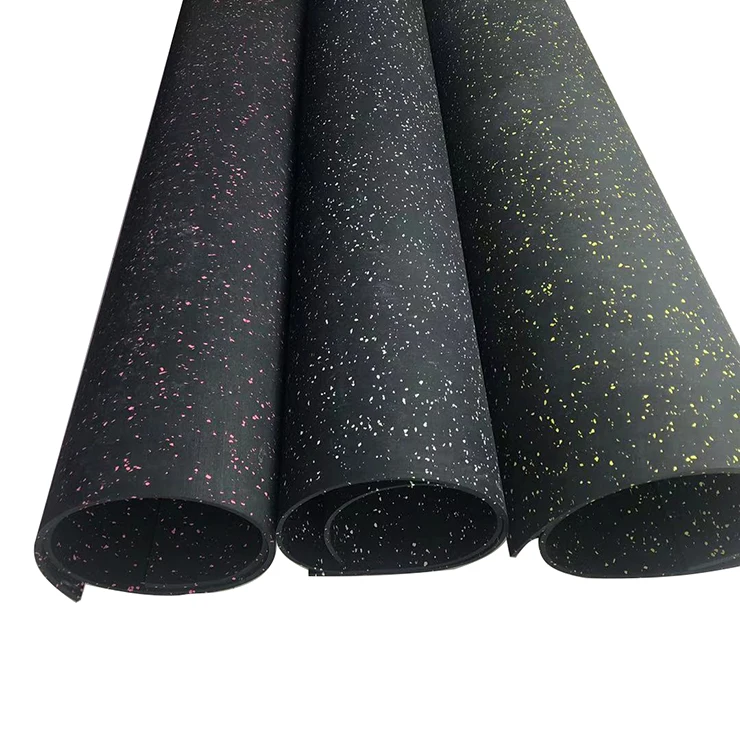 Eco-friendly Anti-slip Fitness Playground Sport Synthetic EPDM Rubber Flooring Tiles Gym Mats rubber Rolls for home gym