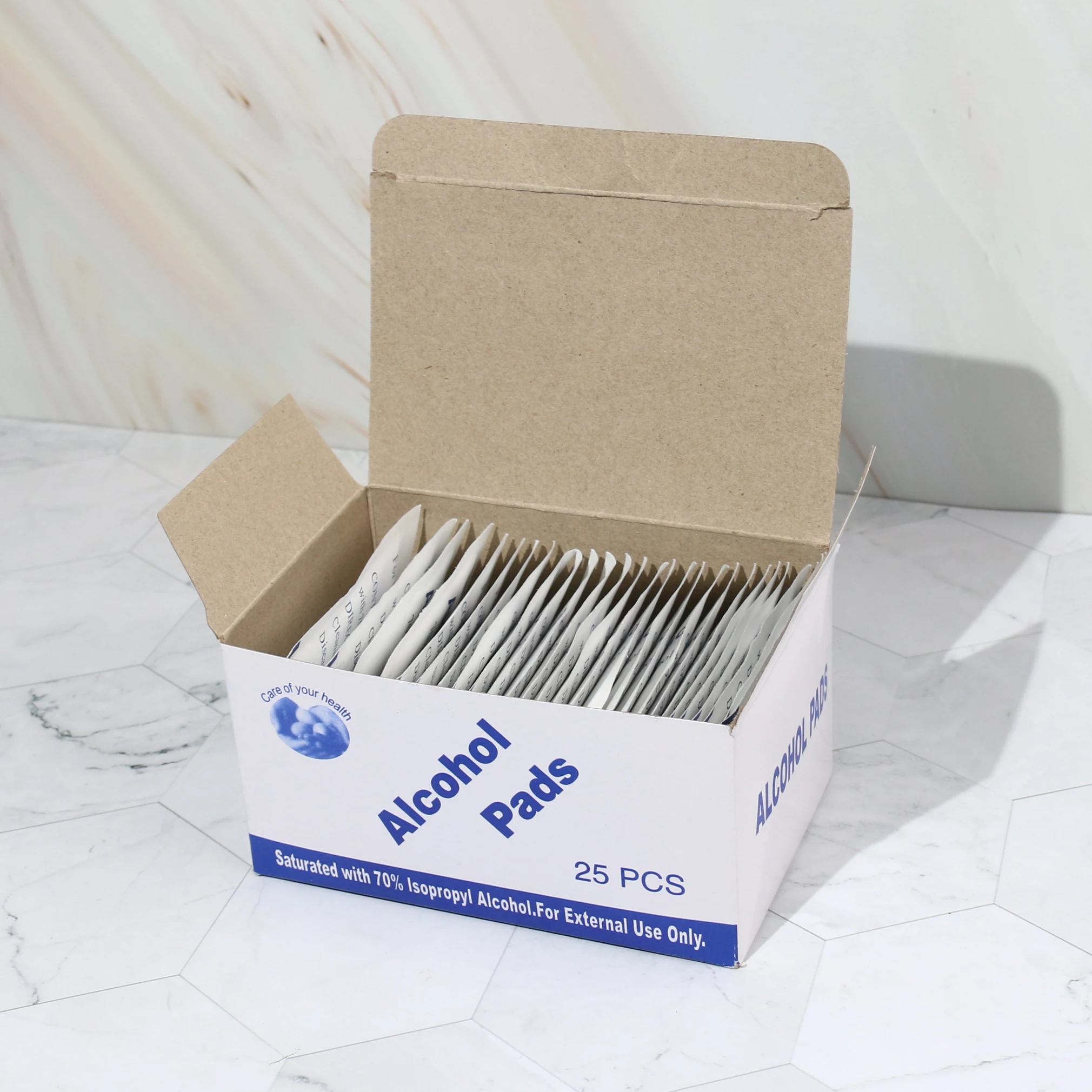 Factory directly sell good price customized alcohol pad 70%/ 75% alcohol pads full certificates