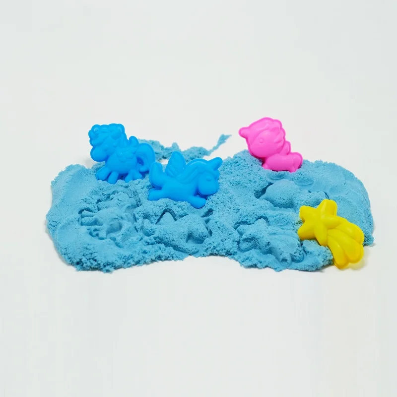 2021 Amazon hot sale fluffy slime kids play dough funny fluffy space sand children educational unicorn space sand with mold