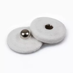Fabric covered snap button and fancy cover snap