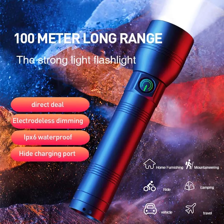 super bright waterproof pocket flashlight rechargeable mini LED flashlight scalable torch lighter