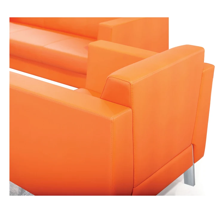 В европейском стиле оранжевого цвета для отдыха мягкие офисные диваны/Салон красоты экономическая офисная мебель марки 2-местный диван-кровать