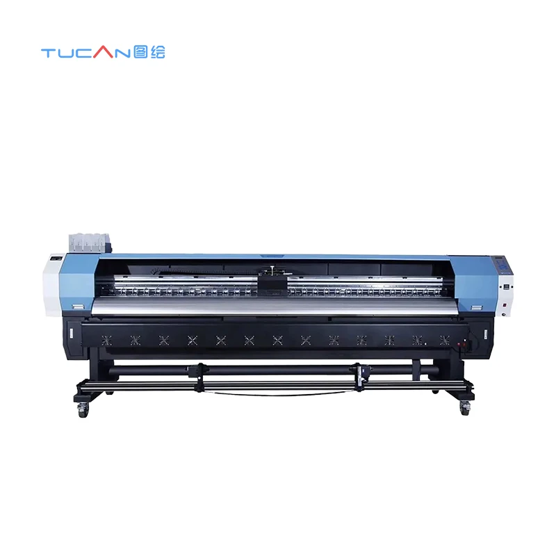 Multicolor machine 3.2m large format DX5 Printhead Double CMYK eco solvent printer for outdoor and indoor