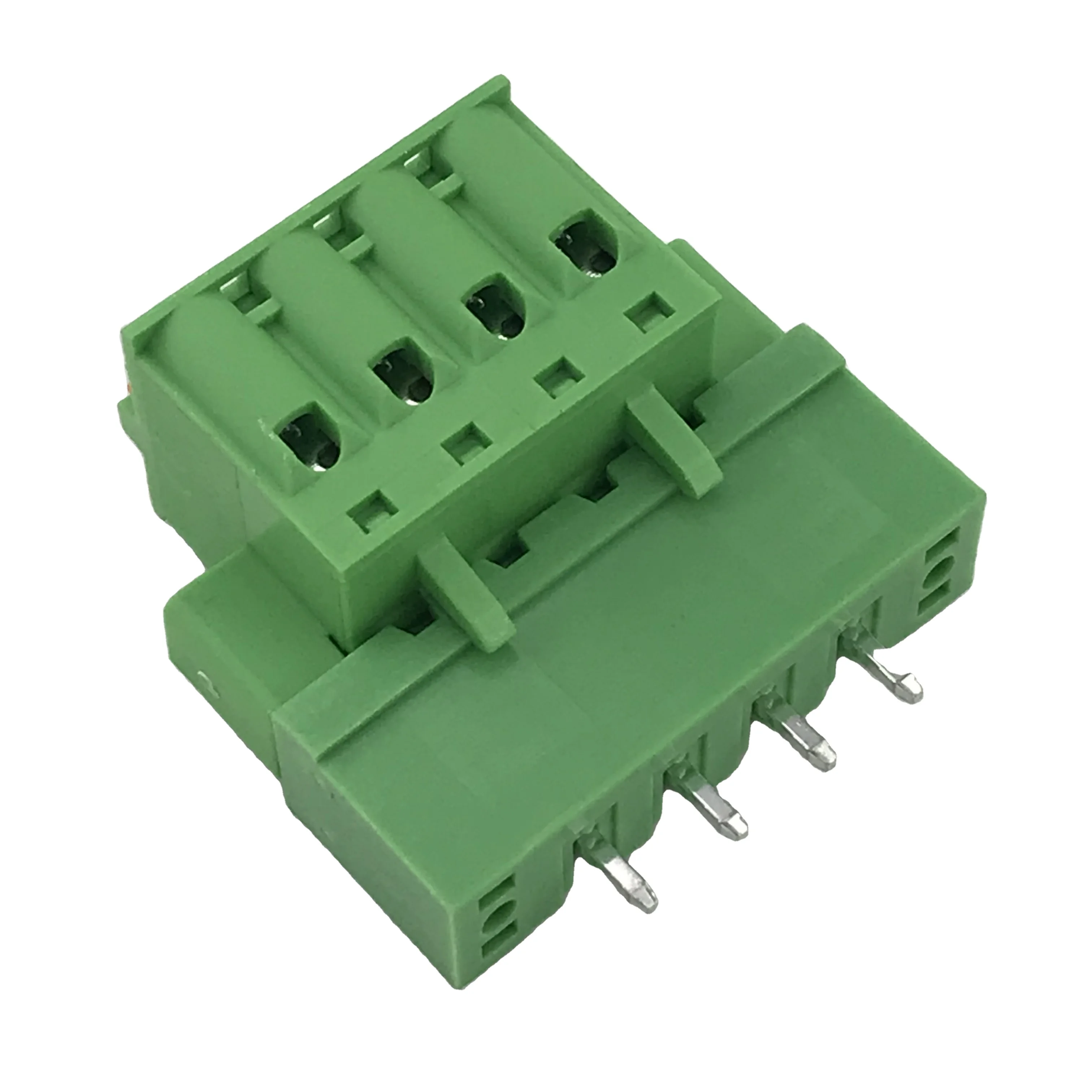 5.08MM pitch push button contact male and female pluggable terminal block with fixed screw