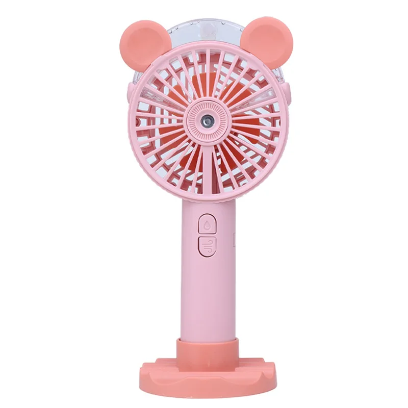 Summer handheld spray fan office student desktop portable humidification water supplement usb charging mini fan