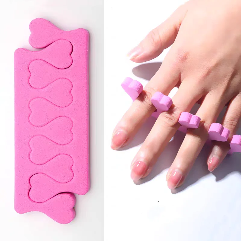 Wholesale Pink Soft Sponge Finger Separator Foam Finger Toe Separator Nail Art Tools