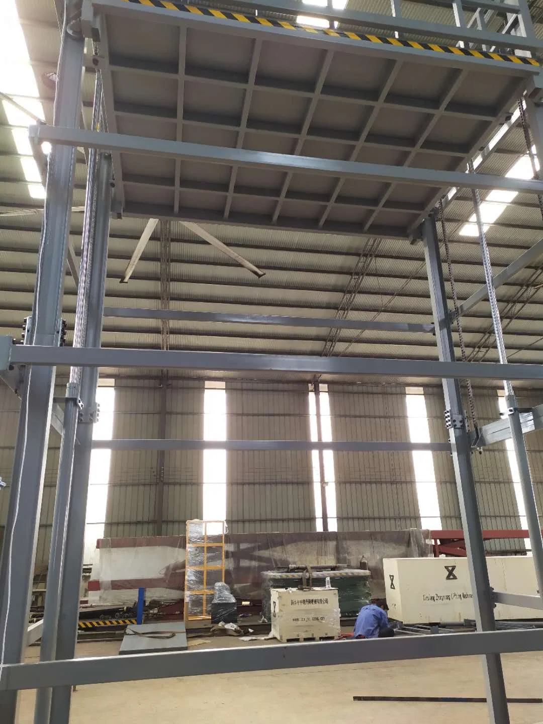 Easy Assembled Warehouse Factory Stable Loading Cargo Hydraulic Steel Frame Goods Lift elevator home
