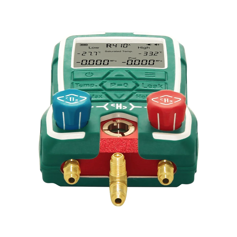 Refrigerant refrigeration digital electronic double pressure gauge manifold set B