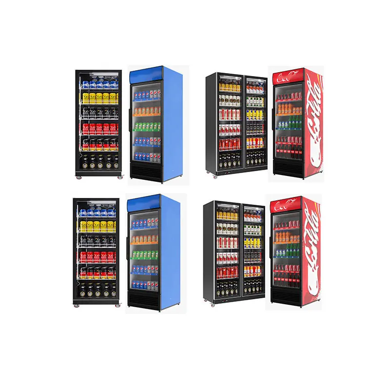 Supermarket Display Freezer Pepsi Beverage Refrigerator Glass Door Commercial Beverage Freezer