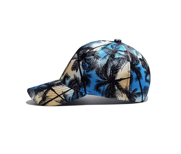 Custom Blue Dye Sublimation Printing 5 Panel Structured Polyester Baseball Hat And Cap