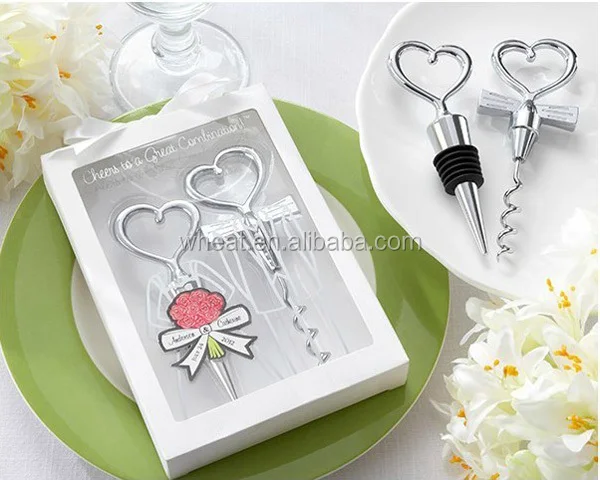 Wedding Gift Cheers to a Great Combination Bottle Stopper and Corkscrew Wine Set