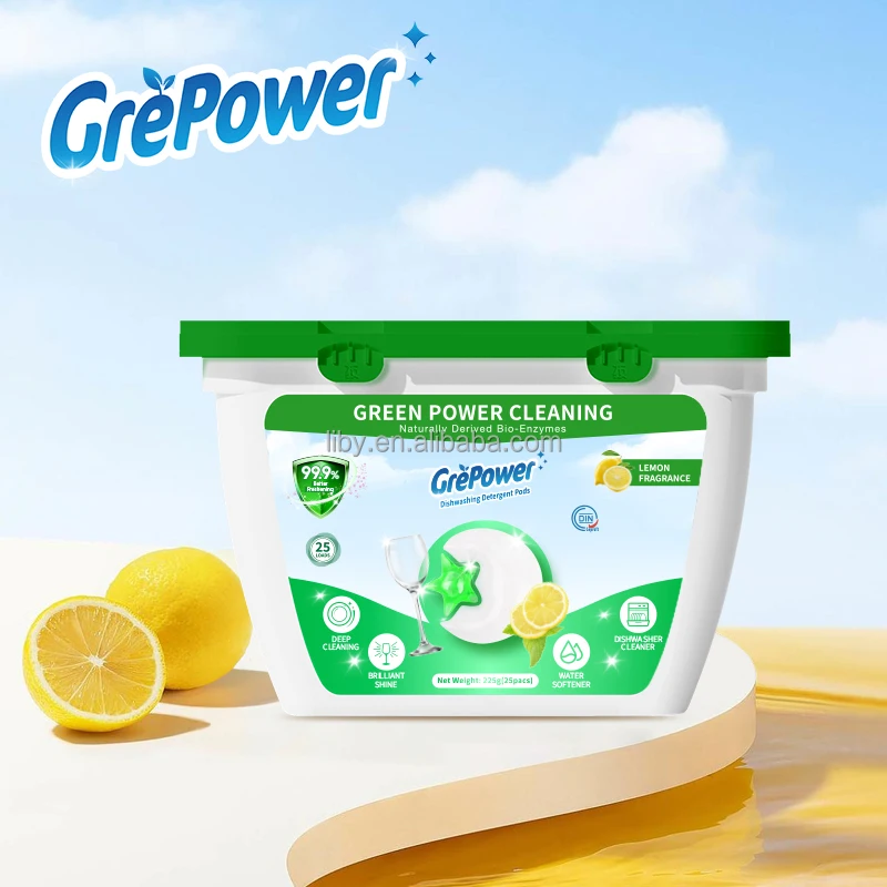Liby Grepower dishwashing tablet dishwasher pods capsules cleaner eco friendly performance Dishwashing Detergent Washer Tablets